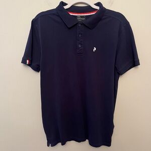 Peak Performance Pique Polo Short Sleeve Men’s Size Large Navy Red White